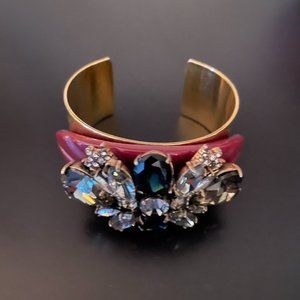 J. Crew Jeweled Gold Bracelet